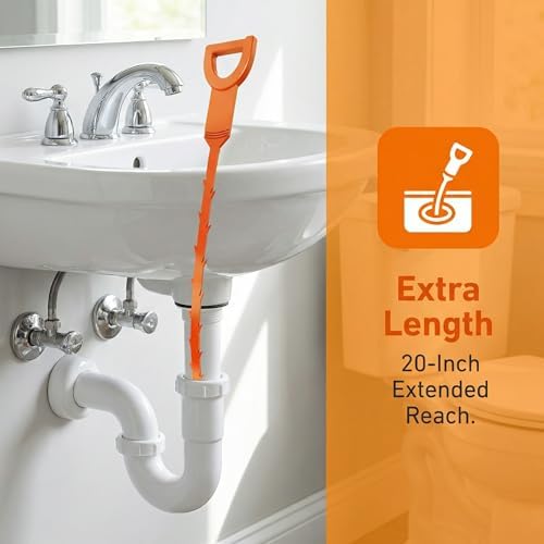 3 PCS Drain Snake Hair Catcher Clog Remover Tool, Shower Snake Hook Sink Unclogger Tool Hair Remover, Drain Clog Remover Cleaning Tools Plumbing Snake for Sewer