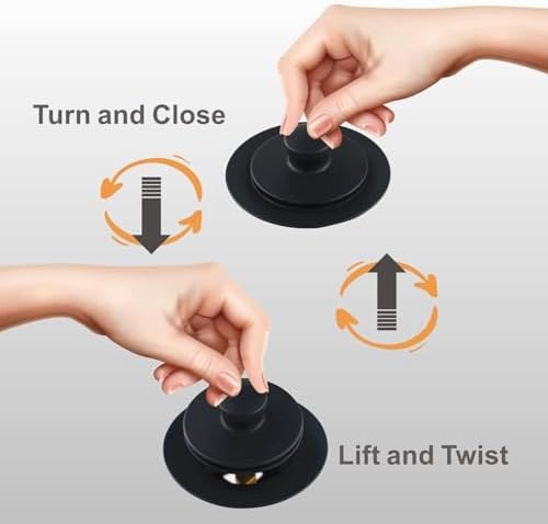 Wellup Bathtub Tub Drain Kit,Bathtub Drain Overflow Trim with 2 Hole Black