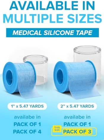 Silicone Tape 2x5.47 Yards | 3-Pack | Medical Grade | FSA&HSA | Waterproof
