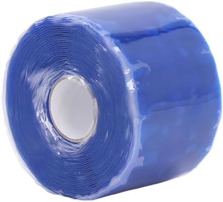 Cosiki Self Fusing Silicone Tape, Black Leak Seal Tape, Pipe Repair Wrap with 2.5mpa Tensile Strength, 50C to 260C, Ideal for Emergency Pipe Repair & Hose Fixation, 1.97inx16.4ft (Blue)