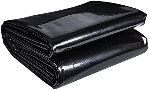 ToLanbbt Pond Liner 13 x 20 Ft HDPE Pond Liners, 20 Mil UV Resistant Preformed Pond Liner Easy Cutting, Pond Liner for Natural Looking Ponds, Waterfall, Koi Pondsand Water Garden (Black)