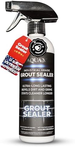 AQUA-X 16 Oz. Grout Sealer, Clear Grout and Tile Sealer, Natural Finish, Professional Grade, Indoor & Outdoor, Fast Dry and Long Lasting Protection