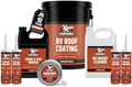 Liquid Rubber RV Roof Coating - Camper & Trailer, 30 Ft Leak Repair Kit