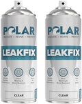 Polar Clear Leak Fix Spray - 2 x 13.5fl. oz - Waterproof Roof Sealant - Instantly Seals Leaks and Cracks, for Lasting Protection on Roofs, Drainpipes & Gutter Repairs- for Interior and Exterior Use