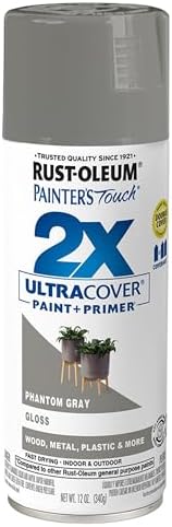 Rust-Oleum Painter's Touch 2X Ultra Cover Spray Paint, Phantom Gray