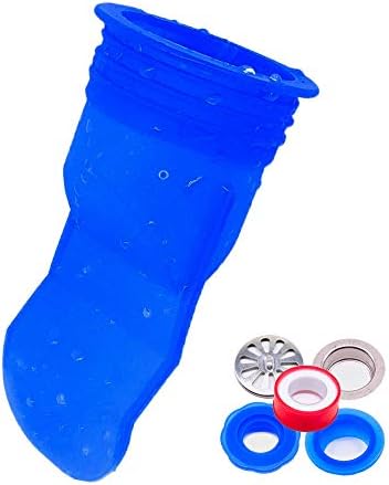 Shower Floor Drain Backflow Preventer, Waterless Trap Seal, One Way Drain Valve Sewer Core (1.72-2 inch, Blue)