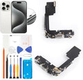 OEM for iPhone 15 Pro Lightning Charging Port Replacement (White Titanium) Original USB Dock Connector Flex Cable Assembly with Waterproof Tape Tool Kit for A2848, A3101, A3102, A3104