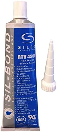 Silicone RTV 4500 Food Contact Safe High Strength Silicone Sealant, Clear (2.8 FL. Ounce)