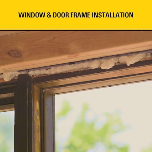 Stanley F902 Window & Door Foam Sealant (2x12 Oz.) – Low Expansion Polyurethane Insulating Spray Foam | Gaps and Cracks Filler for Window & Door Frames, Waterproof Sealant with Straw | 12 Oz. 2 Pack