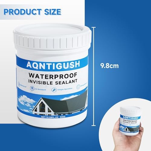 Transparent Waterproof Sealant 10.5oz, Clear Invisible Coating