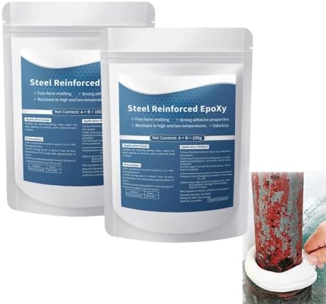 Steel Reinforced Epoxy Putty, 100g Fast Repair Epoxy Putty, White 2Pcs