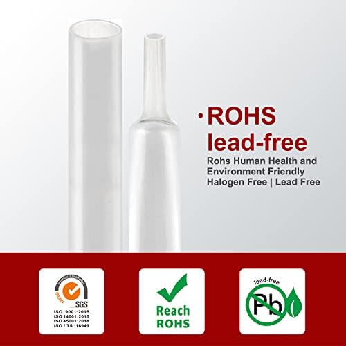 Chanzon 3:1 Ratio - 80ft Roll - Heat Shrink Tubing 5/16" (7.9mm) Clear
