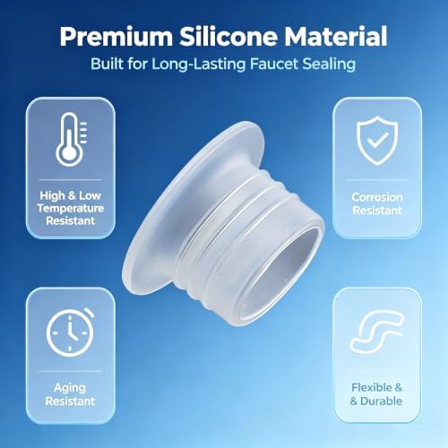 Geesatis 50Pcs Faucet Leak-Proof Sealing Gasket,White | Universal Silicone Gasket Sealing Ring,Water Pipe Silicone Rubber Hose Gasket Washers