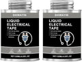 Liquid Electrical Tape 2-Pack, Black, 125ml Each, Waterproof, Fast Drying, High Temperature Resistant, Flexible Rubber Coating for Wires Cables Electrical Equipment, Anti-Corrosion Insulation Sealant