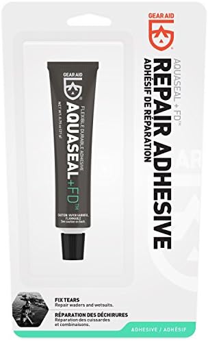 GEAR AID Aquaseal FD Flexible Durable Repair Adhesive for Fixing Tears and Holes in Waders, Wetsuits, PVC Inflatables, Vinyl and Outdoor Gear, Dries Clear, 0.75 oz, 1 Pack