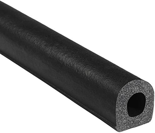TRIM-LOK D-Shaped Rubber Seal with High Tack Tape, 0.75-Inch Height, 0.75-Inch Width, 100-Foot Length, EPDM Foam Weather Stripping for Door Frame, Window Insulation, Cars, Trucks, RVs, and Boats