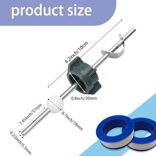 2 Pack Bathroom Sink Pop Up Center Piece Assembly - Chrome Metal Sink Stopper Replacement Parts, Compatible with PS2673 PS469 PSB327 & Popular Brands, with 2 Rolls PTFE Tape