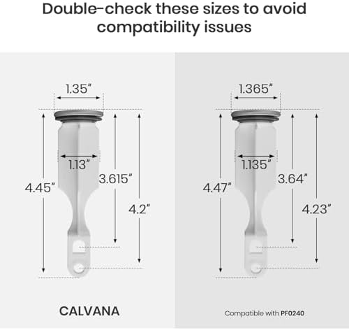 (4-Pack) Calvana Sink Pop-Up Stoppers, Compatible with PF0240, Not Universal, Fits Drains with Holes Less Than 1.35" Diameter, Overall Height 4.45", Outer Diameter 1.35", Brushed Nickel Finish