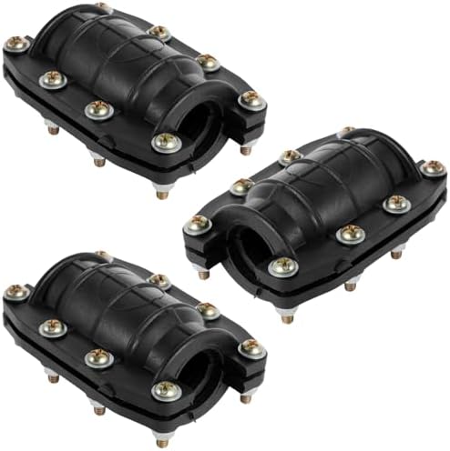 US 3Pcs Pipe Repair Clamp Anti-Impact Water Pipe Leak Repair Clamp Sturdy Emergency Pipe Repair Kit Pipe Repair Fixture Pipe Clamp for Cast Iron Pipes Cement Pipes PVC Pipes PE Pipes(25mm,black)