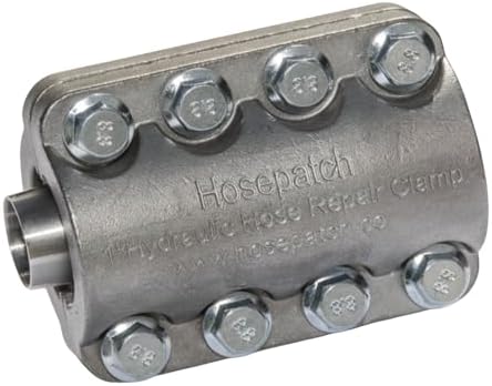 Hydraulic Hose Repair, Clamp Only for Fast Hose Repair, Durable Hose Repair Fittings, Hose Connector Repair, High Pressure Hose Clamps, Hose Patch Clamp - 1"