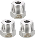 METALLIXITY 3PCS 3/4"MNPT x 1/4"FNPT Threaded SUS304 Hex Bushing Extension | 304 Stainless Steel Pipe Fittings, Tube Adapters Convert for Water Line, Tub Spout/Shower Head