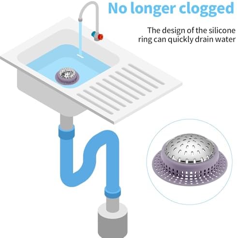 Aluvor Bathtub Drain Hair Catcher Shower Drain Cover Sink Drain Protector