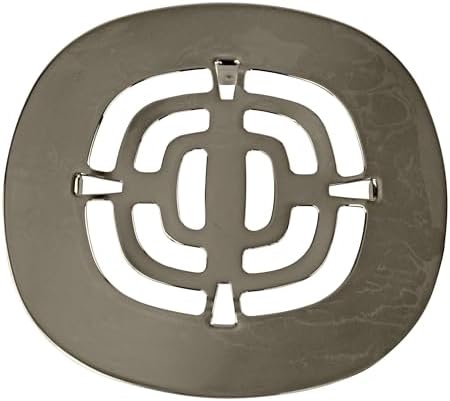 Westbrass A316-05 4-1/2" OD Brass Snap-in Shower Strainer Grid Drain Cover, Polished Nickel