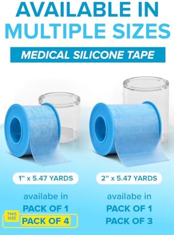Silicone Tape 1x5.47 Yards | 4-Pack | Medical Grade | FSA&HSA | Waterproof