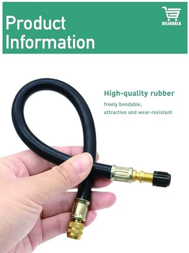DILIGUALA Inflatable Pipe Plug Balloon with 13.7 Inch Quick-Install Rubber Extension Hose, Water Shut Off Tool for Pipe Repair, Closed Water Testing & Sealing and Testing of Sewer Pipes (2 inch R)