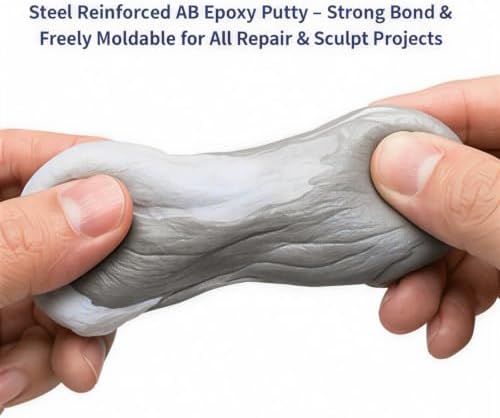 2Pcs Steel Reinforced Epoxy Putty, 2026 New Waterproof Heat-Resistant Epoxy Putty Repair Kit, All Purpose Filler Putty AB Epoxy Clay for Metal Wood Tile Ceramics Bonding Repairing Sculpting