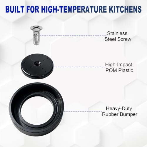 2 PackPre-Rinse Spray Valve Repair Kit for Most 1.42 GPM Commercial Sink Faucet Dish Sprayer Touch On Kitchen Sink Faucets Spray Face Bumper and Screw Repair Part, Black