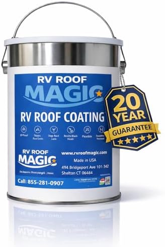 Best RV Roof Coating for Your Roof Repair | The Only RV Roof Sealant Comes with One Coat Application- No Primer Needed | Best Waterproof Sealant with UV Resistant | 1 Gallon Pail | Covers 50 Sq. Ft.