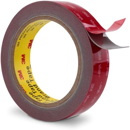 3M Double Sided Tape 1" x 15.4Ft Heavy Duty Mounting Tape Grey | Foam Tape Waterproof for Indoor Outdoor Home Office Car Decor
