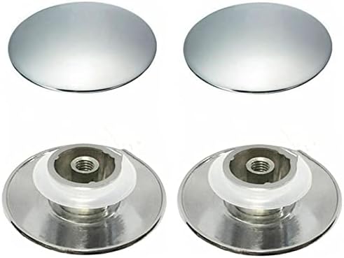 2Pcs Chrome Basin Waste Easy Pop Up Bathroom Sink Drains Push Button Click Clack Plug 66mm Easy to Use