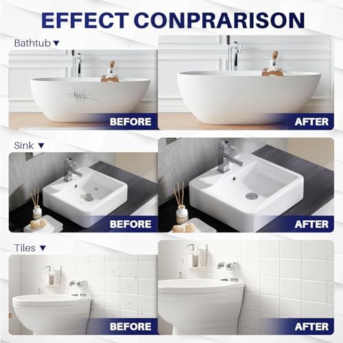 Tub and Tile Paint, 1.05oz Bathtub Paint Kit for Bathroom, Repair Any Scratches & Chips on Porcelain Ceramic Enamel Tiles, Sinks and Toilets