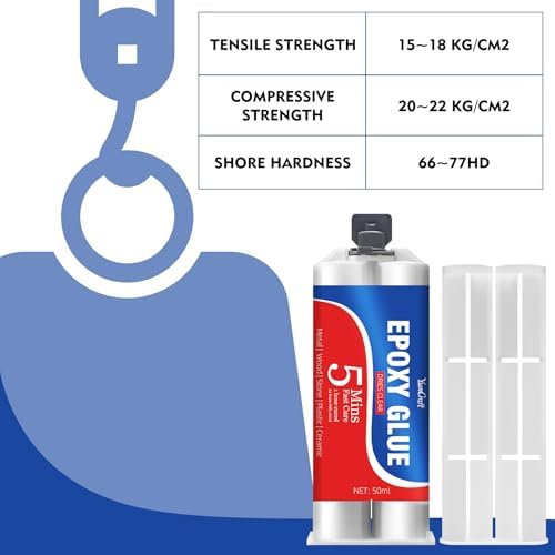 5 Minute Epoxy Glue 3.4oz Clear 2 Part Strong Fast Cure Adhesive Repair