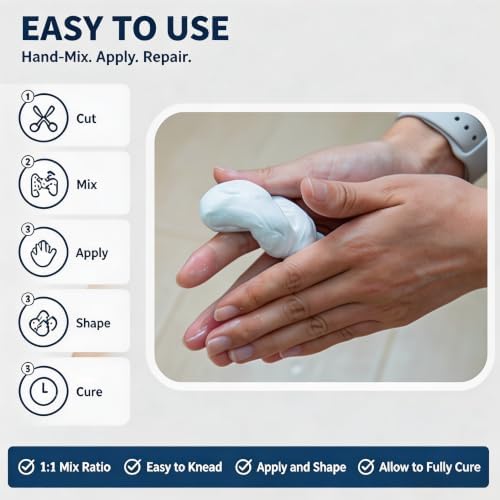 Steel Reinforced Epoxy Putty, Waterproof, Heat Resistant, Repair Clay