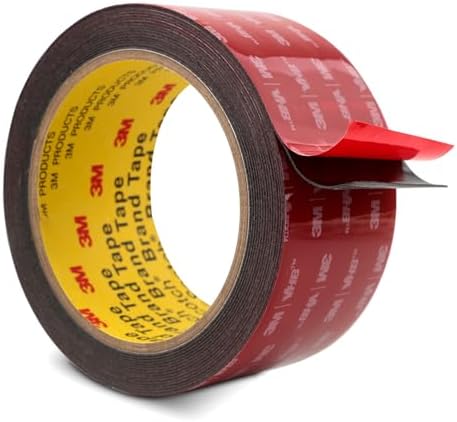 3M Double Sided Tape Heavy Duty 2" x 15.4 Ft, Mounting Tape | Black 5925 Foam Tape Strong Adhesive for Car Décor Home Office Logos, 0.025in Thick