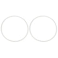 uxcell 2Pcs Silicone O Ring, 13.78" Silicone O-Rings Gasket Sealing Gasket Washers for 12.8" Clamp for Compressor Valves Pipe Repair Sink Plug Bathtub Plug Faucets, White