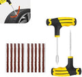 12 PCS Vacuum Tire Repair Tool Kit, DIY Tire Patching Set with Tire Repair Strips and Tools, Universal Tire Repair Kit for Car, Motorcycle Bicycle Tire Emergencies