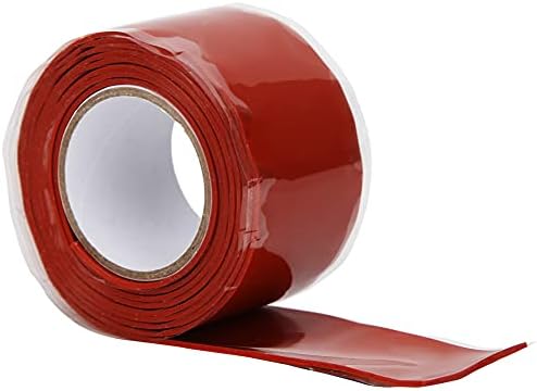 Self Fusing Silicone Tape Rubber Leak Silicone Self Amalgamating Tape Repairing Supplies for Plumbing Sealing Pipes Hose Repair Outdoor Coax and Tool Fixation (Red)