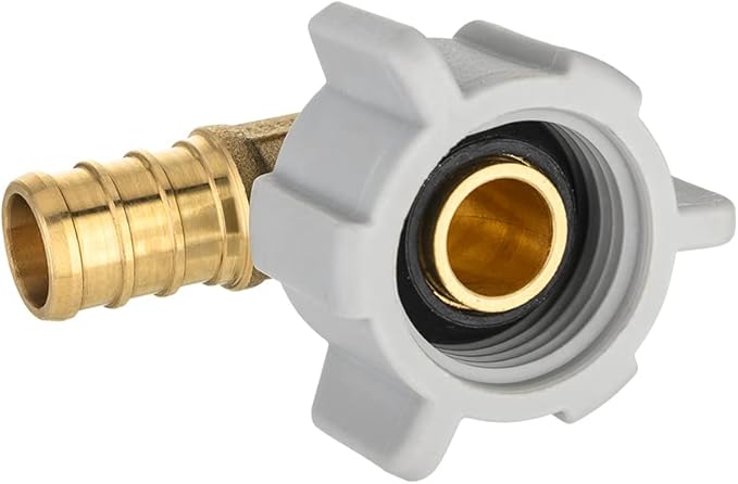 (Pack of 12) EFIELD 1/2" Pex x 1/2" Female NPT Swivel Elbow | Brass Barb Crimp Fittings,ASTM F1807-PEX1807299(12)