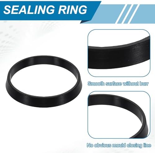 uxcell 4 Pcs Rubber Washers, 40mm/1.57" Rubber O Ring Seals Gasket Washers for 1 1/2 Inch Drain Pipe Sink Drains for Seals Repair Shower Hose Faucet Shower Head, Black