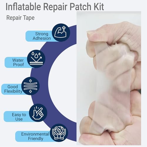 Air Mattress Patch Kit, Pool Patch Repair Kit for Vinyl Inflatables, 3”*7’