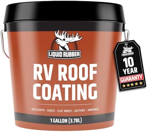 Liquid Rubber RV Roof Coating - Solar Reflective Sealant Bundle, 1qt EPDM Primer