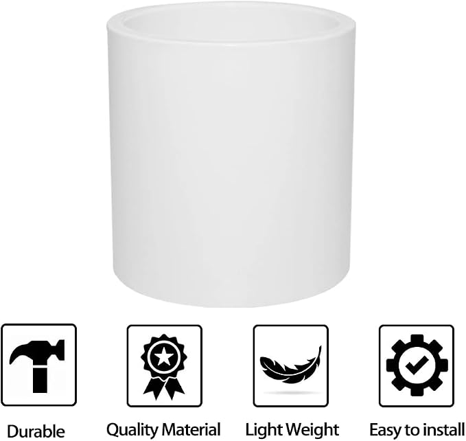 5PCS 2" PVC Pipe Coupling Slip (Socket x Socket) SCH40 White | Connector Adapter Pipe Fitting