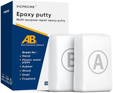 vicpricme Steel Epoxy Putty, Metal Tile Pool Repair, 8h Cure, 200g