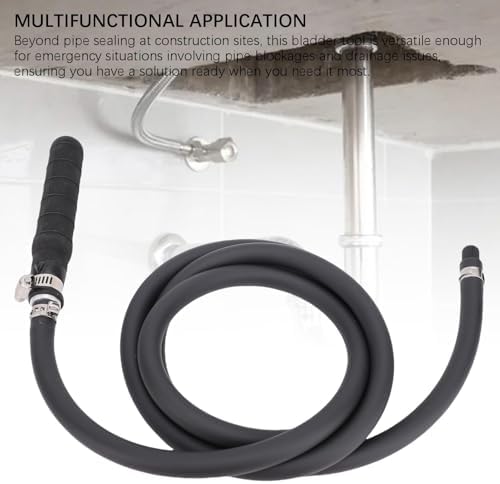 Eujgoov Drain Bladder Pipe Hose Sewer Drain Kit Unclogging Highway Bridges Construction Sites, for Water Blockage Long Lasting Drainage Systems Leak Detection