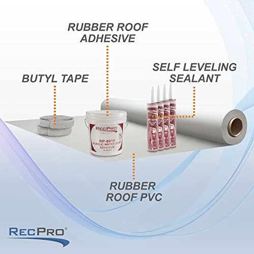 RecPro RV Rubber Roof Kit 8.5' Wide 10 ft
