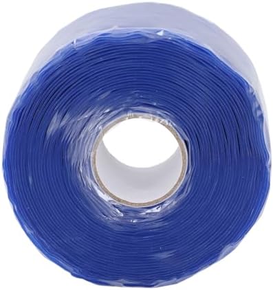 Cosiki Self Fusing Silicone Tape, Black Leak Seal Tape, Pipe Repair Wrap with 2.5mpa Tensile Strength, 50C to 260C, Ideal for Emergency Pipe Repair & Hose Fixation, 1.97inx16.4ft (Blue)